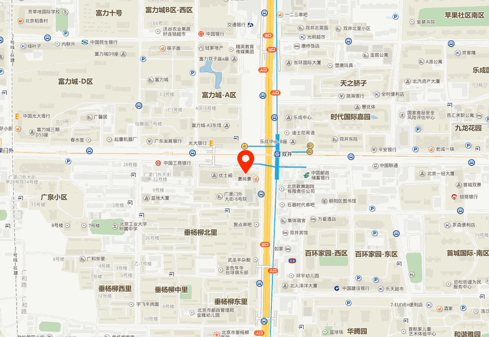 佳龙大厦(双井)位置地图